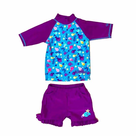 Vintage UV skinz girls matching swim set size 4 - Picture 2 of 4